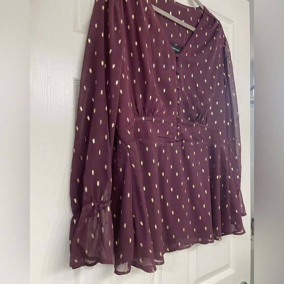 Lane Bryant peplum size 14 fall top - Picture 3 of 6